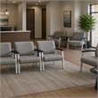 Regency Welcome Bariatric Guest Reception and Waiting Room Chair w/ Arms - Grey