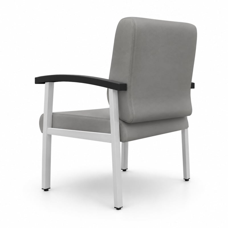 Regency Welcome Bariatric Guest Reception and Waiting Room Chair w/ Arms - Grey