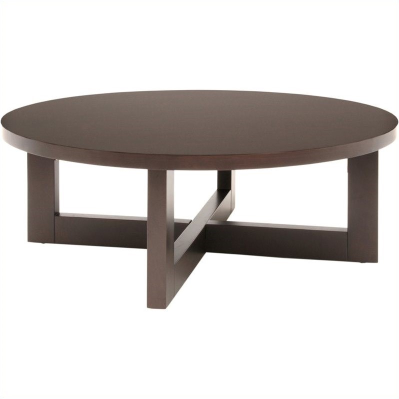 Regency Chloe Round Veneer Coffee Table in Mocha Walnut   HWTC3713MW