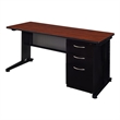 Regency Fusion 66 inch x 24 inch Single Pedestal Desk in Cherry