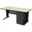 Regency Fusion 48 inch x 24 inch Single Pedestal Desk in Maple