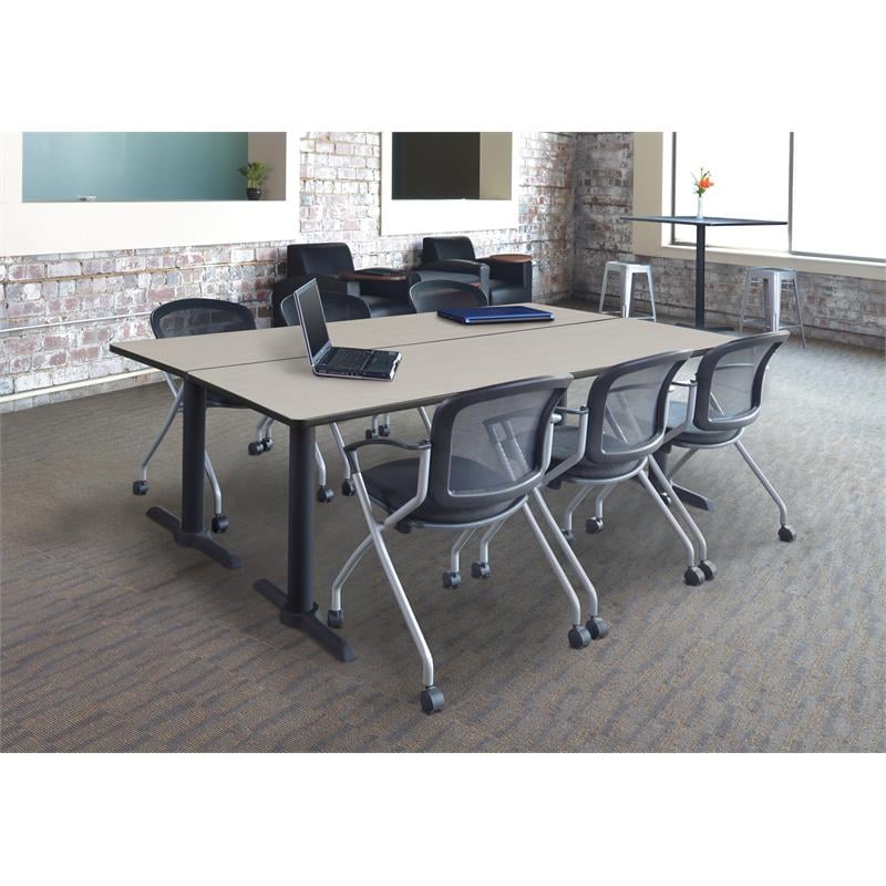 Regency Cain T Base Training Table in Maple