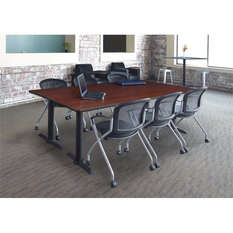 Regency Cain T Base Training Table in Cherry