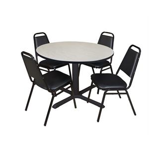 Regency Cain 48 inch Maple Breakroom Table with Chairs in Black