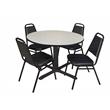 Regency Cain 48 inch Maple Breakroom Table with Chairs in Black