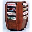 Wooden Mallet Cascade 16 Magazine Spinning Counter Rack in Mahogany