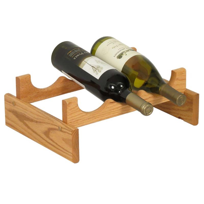 Wooden Mallet Dakota 1 Tier 3 Bottle Wine Rack in Light Oak