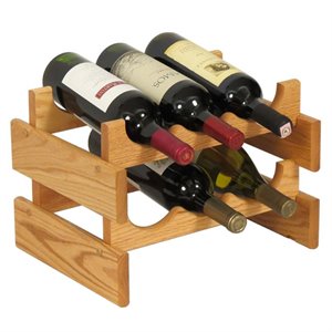 dakota 3-slot wine rack in light oak