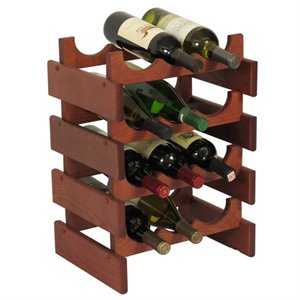 dakota 3-slot wine rack in mahogany