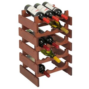 dakota 3-slot wine rack in mahogany