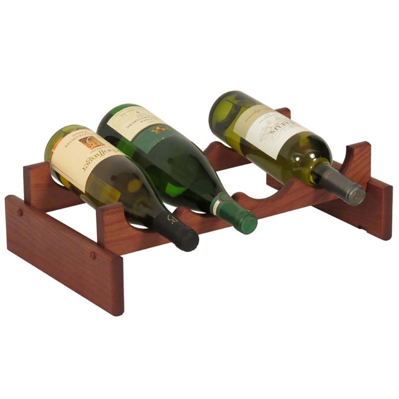 Wooden Mallet Dakota 1 Tier 4 Bottle Wine Rack in Mahogany