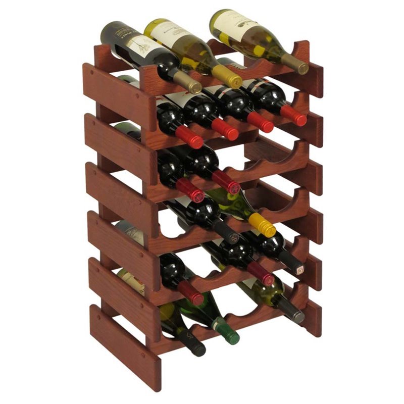Wooden Mallet Dakota 6 Tier 24 Bottle Wine Rack in Mahogany