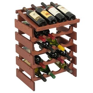 Wooden Mallet Dakota 5 Tier 20 Bottle Display Wine Rack in Mahogany