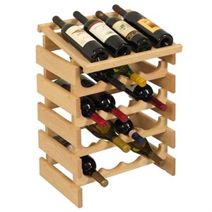 Wooden Mallet Dakota 5 Tier 20 Bottle Display Top Wine Rack in Natural