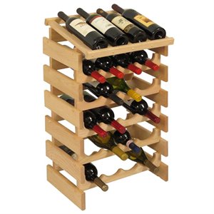 Wooden Mallet Dakota 6 Tier 24 Bottle Display Top Wine Rack in Natural