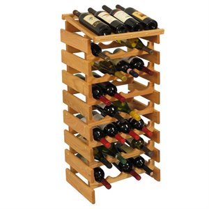 Wooden Mallet Dakota 8 Tier 32 Bottle Display Wine Rack in Light Oak