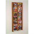 Wooden Mallet 12 Pocket Acrylic and Oak Literature Display in Medium Oak