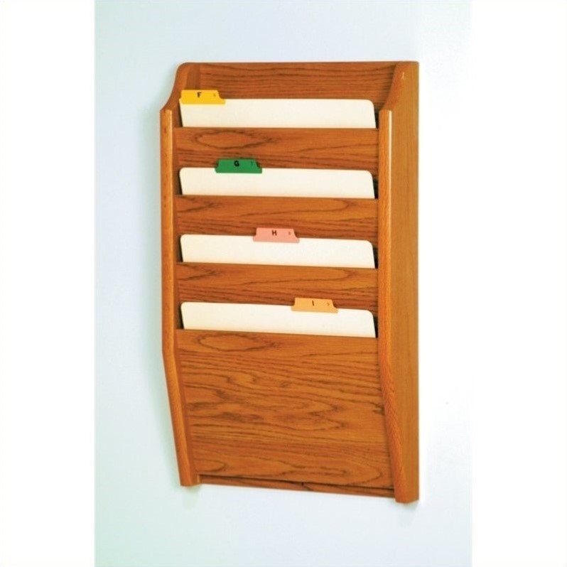 wooden-mallet-4-pocket-chart-holder-in-medium-oak-cymax-business