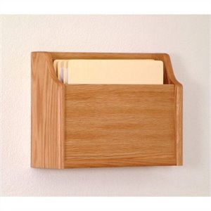 Wooden Mallet Deep Pocket File Holder in Light Oak