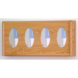 oval glove and tissue box holder in light oak