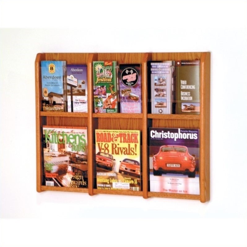 wooden-mallet-magazine-and-brochure-wall-display-in-medium-oak