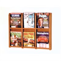 20 POCKET FLOOR STANDING WOOD MAGAZINE RACK – Braeside Displays