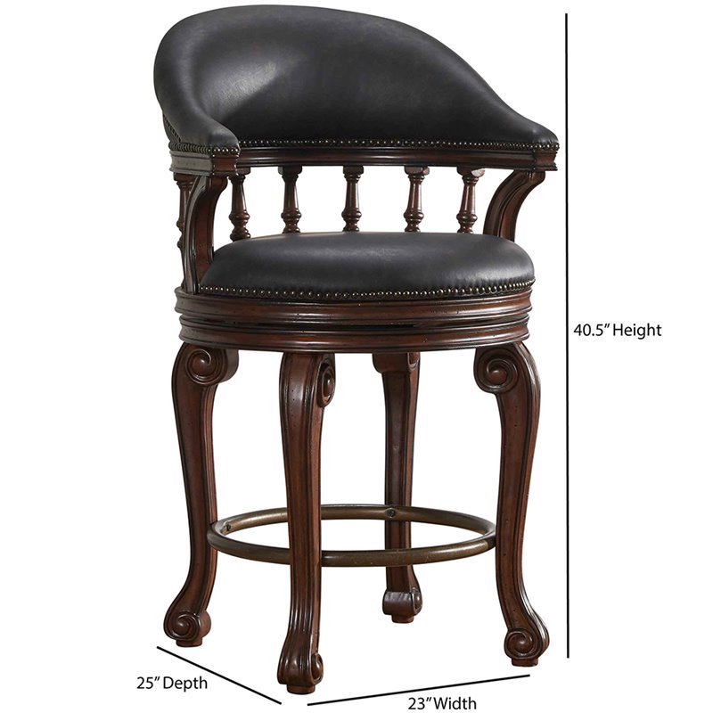 American Heritage Giovanni 26 Leather Counter Stool In Canyon And
