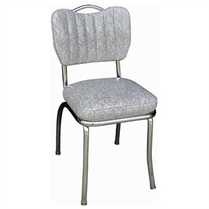 richardson seating retro 1950s handle back retro kitchen dining chair in cracked ice grey