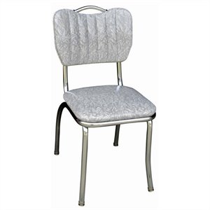 richardson seating retro 1950s handle back diner  dining chair in cracked ice grey