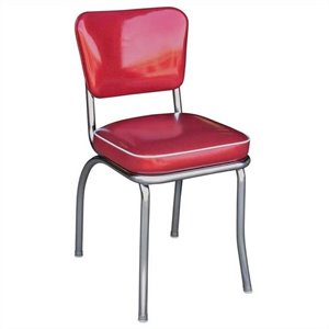 richardson seating retro 1950s diner  dining chair in glitter sparkle red