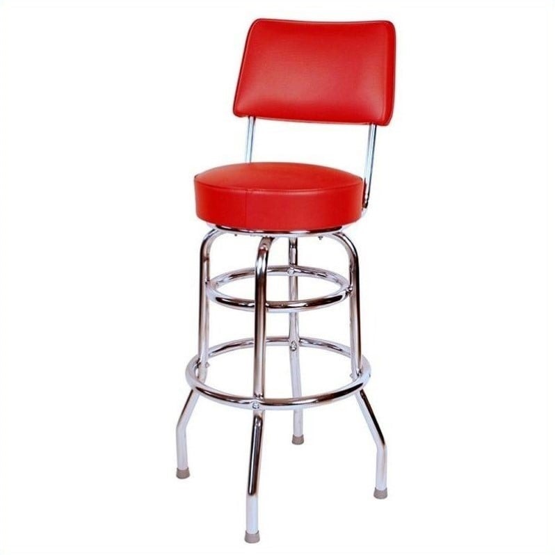 retro bar stools red