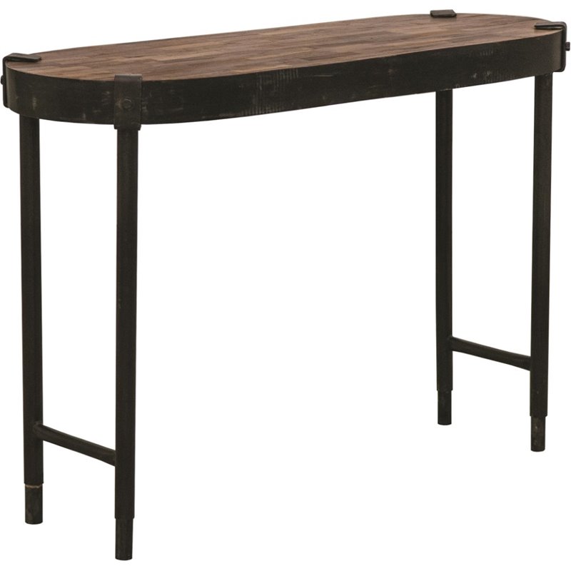 Renwil Seewald Console Table In Rusted Metal And Weathered Wood Ta098 Renwil Seewald Console Table In Rusted Metal And Weathered Wood