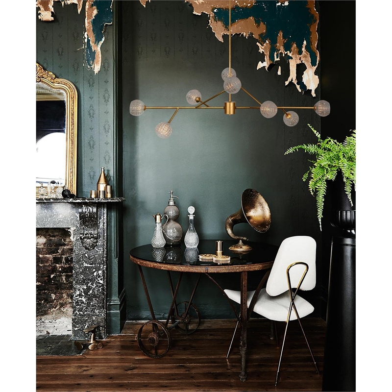 Renwil Damas Ceiling Fixture in Antique Gold Finish