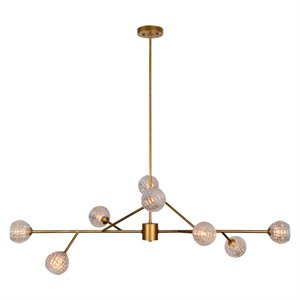 renwil damas ceiling fixture in antique gold finish