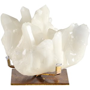 Renwil Modern Glamour Broomfield Small Geode Sculpture in White