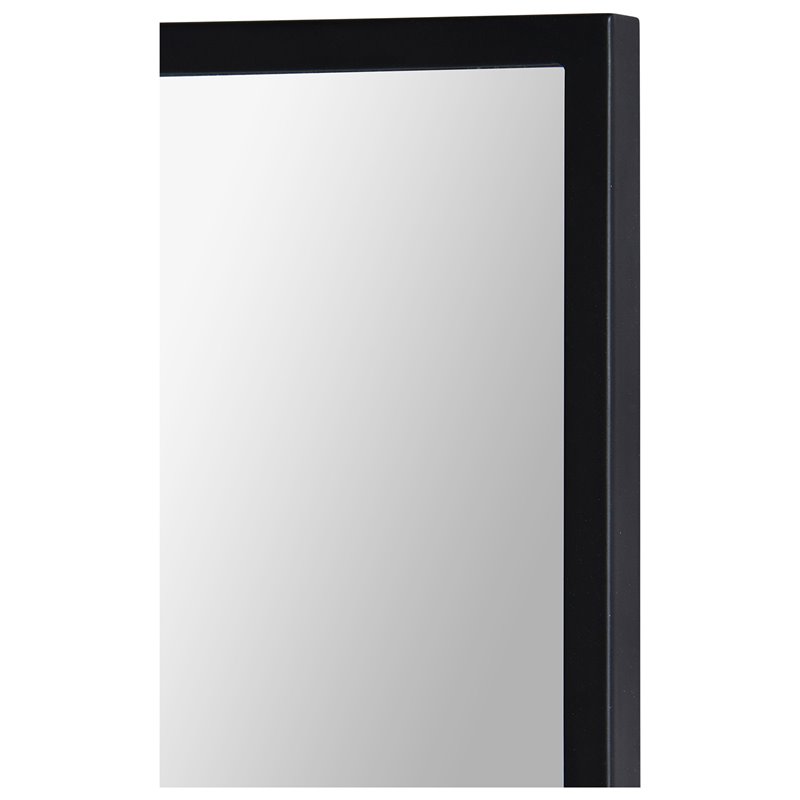 Renwil Authentic Eclectic Reynolds Decorative Mirror in Matte Black
