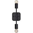 Renwil Modern Glamour Albany I 2 Light Wall Sconce in Matte Black