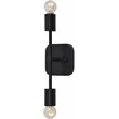 Renwil Modern Glamour Albany I 2 Light Wall Sconce in Matte Black