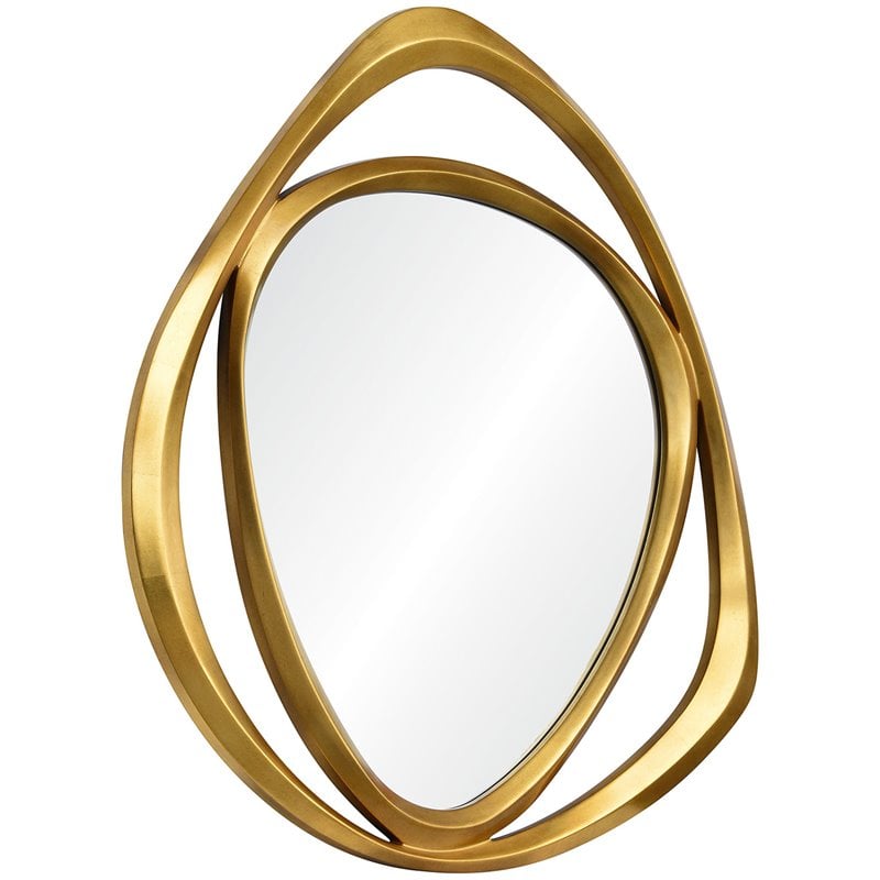 Renwil Modern Glamour Goldie Decorative Mirror in Gold Leaf
