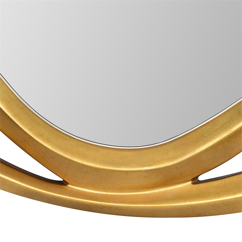 Renwil Modern Glamour Goldie Decorative Mirror in Gold Leaf