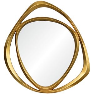 Renwil Modern Glamour Goldie Decorative Mirror in Gold Leaf
