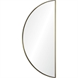 Renwil Modern Glamour Halfmoon Decorative Mirror in Satin Brass