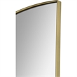 Renwil Modern Glamour Halfmoon Decorative Mirror in Satin Brass