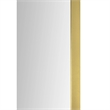 Renwil Modern Glamour Halfmoon Decorative Mirror in Satin Brass
