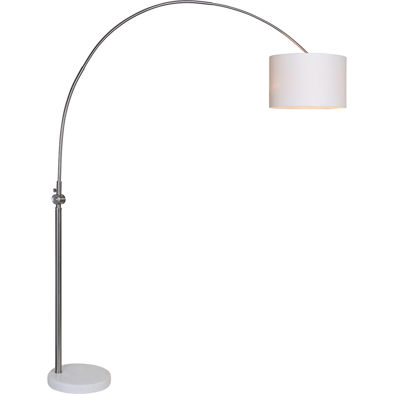 Renwil Modern Glamour Cassell Floor Lamp In Brushed Nickel Lpf3071