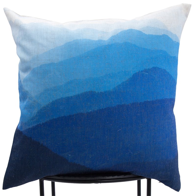 Renwil New Traditional Haze Malaga Throw Pillow in Blue
