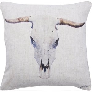 renwil new traditional elgin malaga throw pillow in white and brown