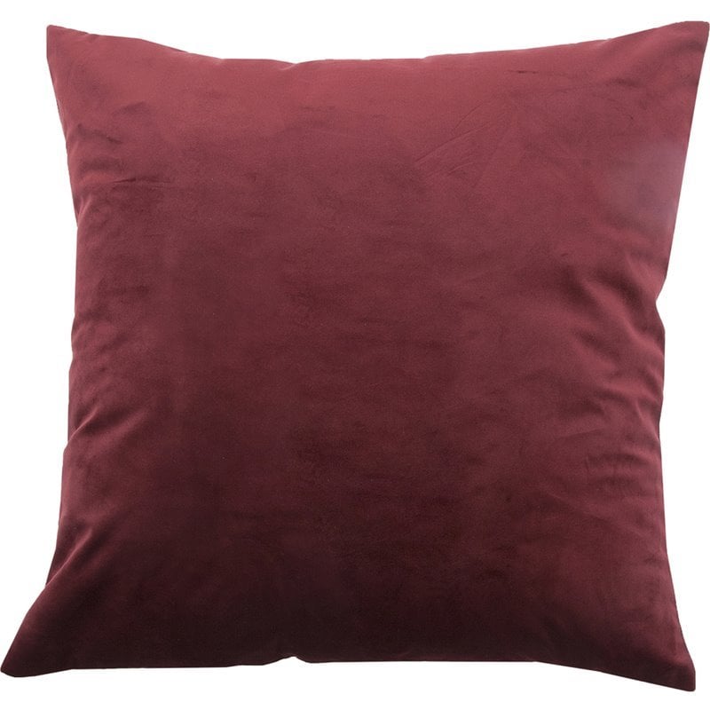 Renwil Bohemian Chic Scarlet Velvet Throw Pillow in Burgundy Red PWFL1085