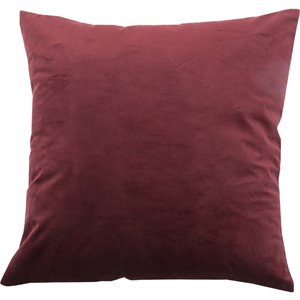 renwil bohemian chic scarlet velvet throw pillow in burgundy red