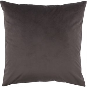 renwil bohemian chic chestnut velvet throw pillow in dark gray